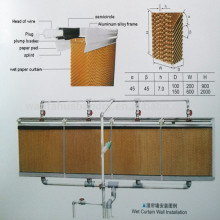 poultry farm wet cooling pad system