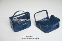 Patent PU handle Bag with Clear EVA Top Window