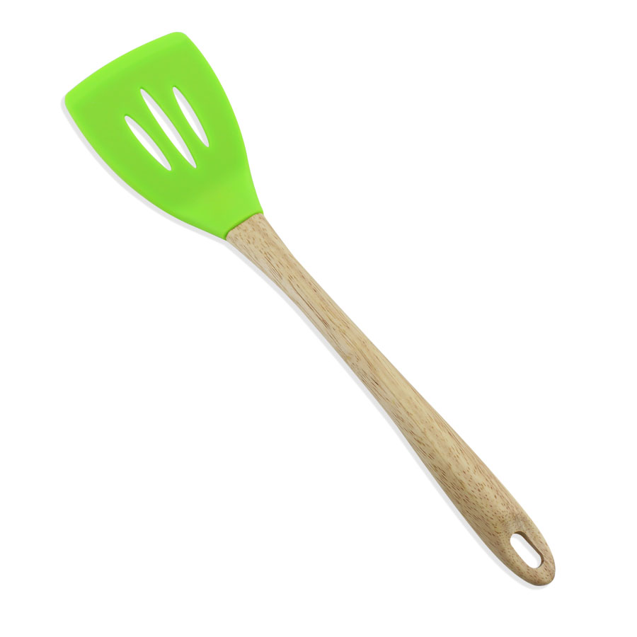 7pcs silicone utensils with wood handle