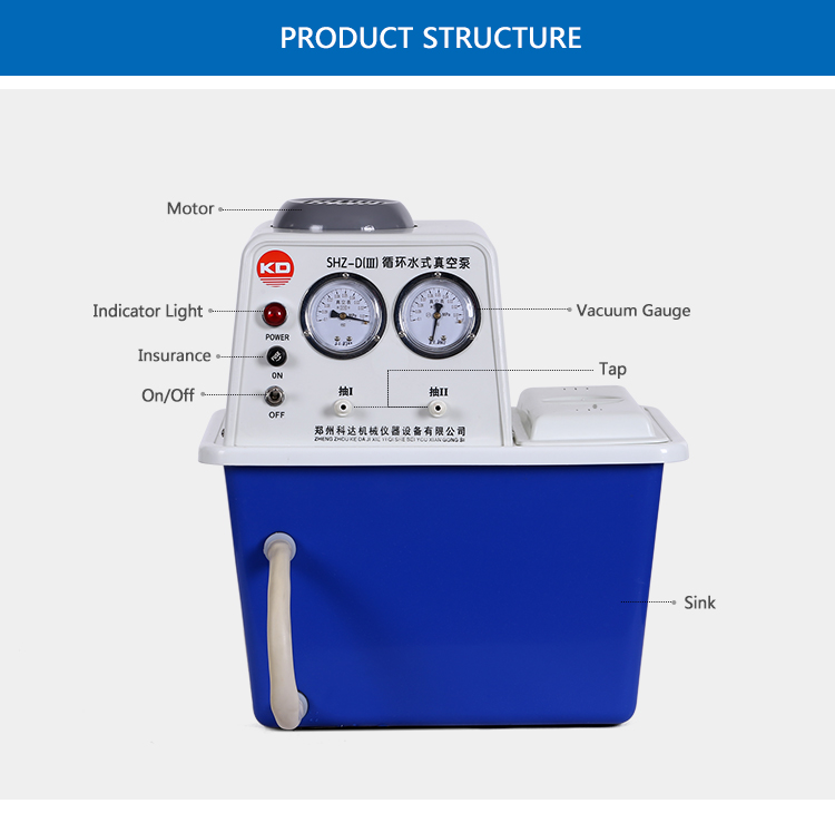 ZZKD Mini Laboratory Industrial Circulating Water Vacuum Pump Suction