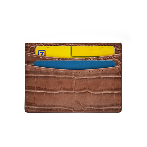 Genuine Crocodile Leather Credit Id Card Holder