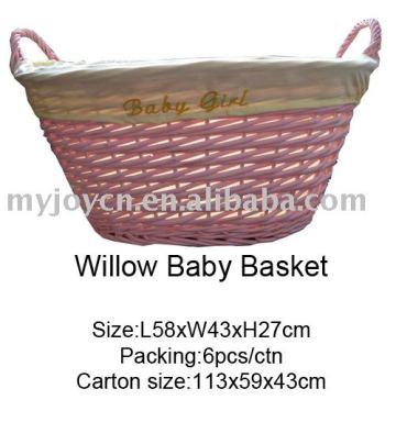 Pink baby basket