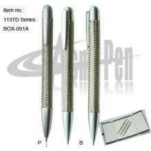 New Design Metal Braid Click Action Ballpoint Pen