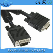 VGA cable with dual ferrite cores
