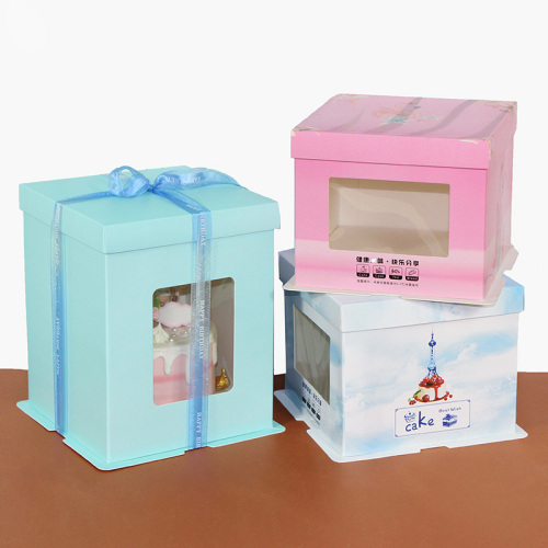 Clear Fenster benutzerdefinierte gedruckte Geburtstagstortenbox Papier