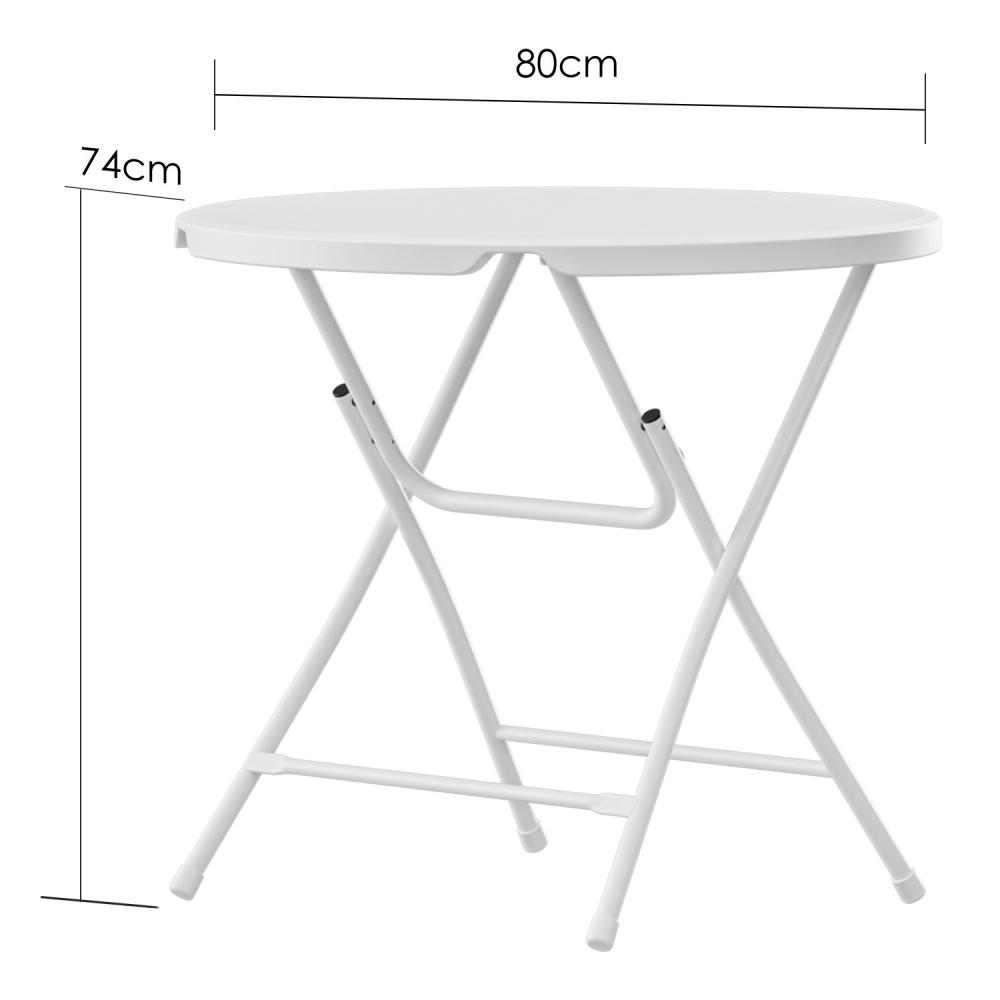 Simple outdoor plastic round folding table