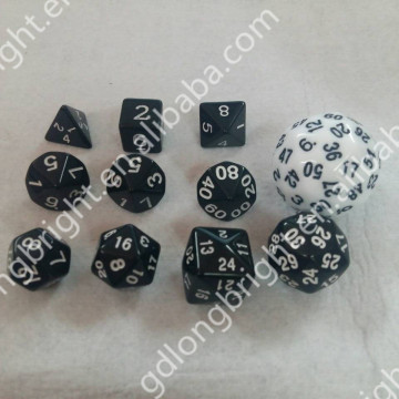 High Quality Polyhedral Acrylic Marble Pearl Dice