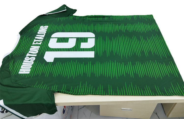 LiDong Latest pattern design soccer team training uniforms 100% polyester custom football jerseys