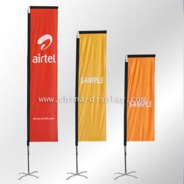 Advertisement Flying rectangle flags