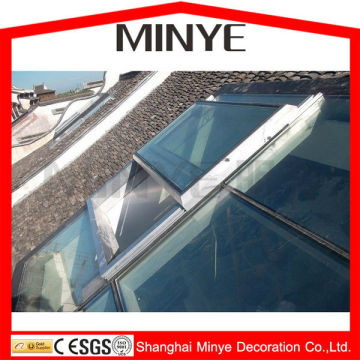 Aluminum profile sliding open glass roof skylight