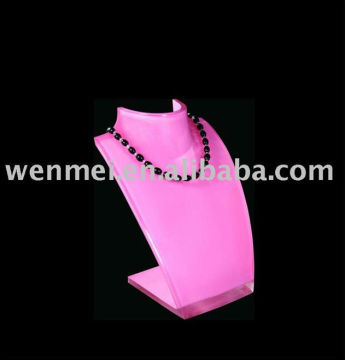 Pink Lucite Necklace Display