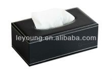 Black Facial Leather Tissue Box Design