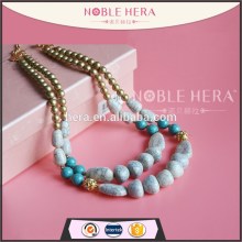 Natural stone bead costume jewelry necklace simple necklace designs