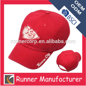 Wholesale germany red applique embroidery baseball cap hat