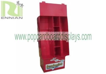 Customized Pop Cardboard Displays For Kichen Ware With Hooks Racks Encb027