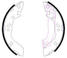 58305-24A00 Hyundai Accent Excel Atos brake shoes