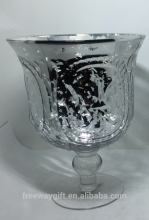 wholesale 24 inch mini cheap tall polish glass hurricane vases