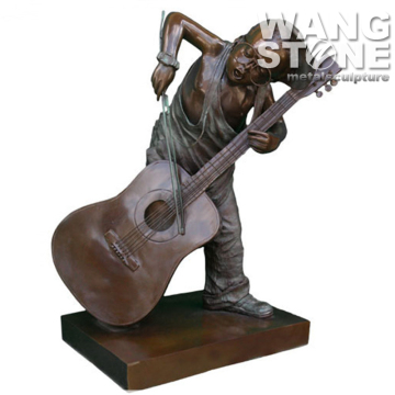 Kid Playing The Violin Bronze Sculpture