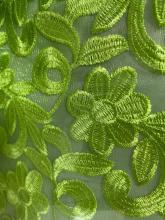 organza lace embroidery solid wedding fabric