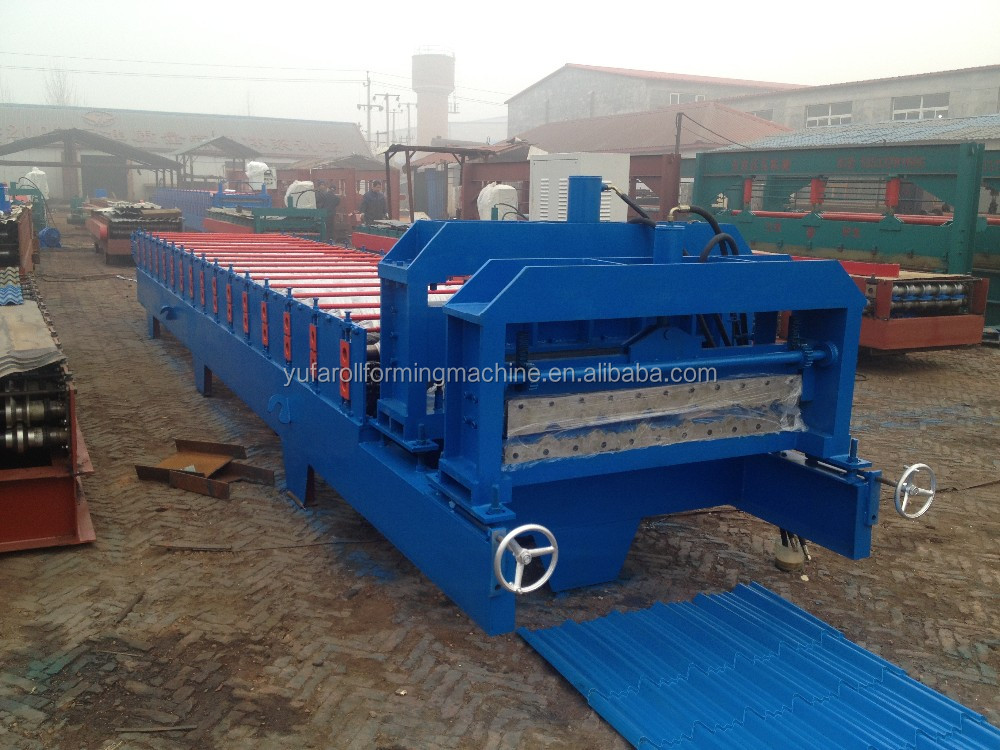 Nigeria bamboo panel roofing roll forming machine step tile machine