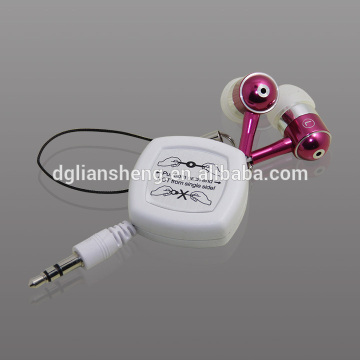 Free Samples Offered Retractable Earphone Bulk For Cellphone