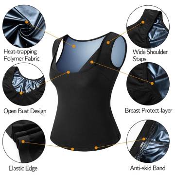 Wholesale Workout Sauna Sweat Vest bakeng sa Basali