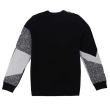 Professional manufacturing new design Winter contrast sweater Men's contrast sweater Crew neck contrast sweater