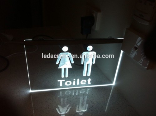 TOILET RESTROOMS LIGHT UP LED SIGN ACRYLIC NEON SIGN