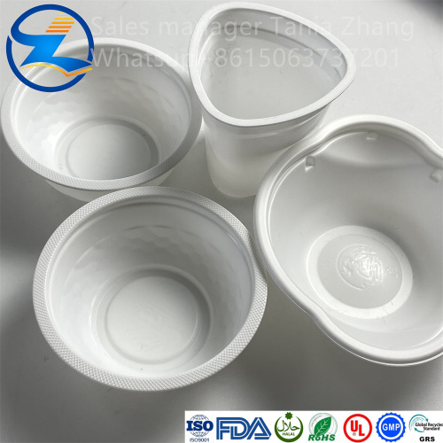 Polpropileno PP de grado alimenticio para tazas de yogurt blancas