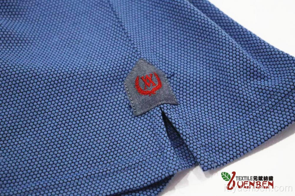 Tessuto Jacquard Con Colletto A Contrasto E Camicia Ricamata