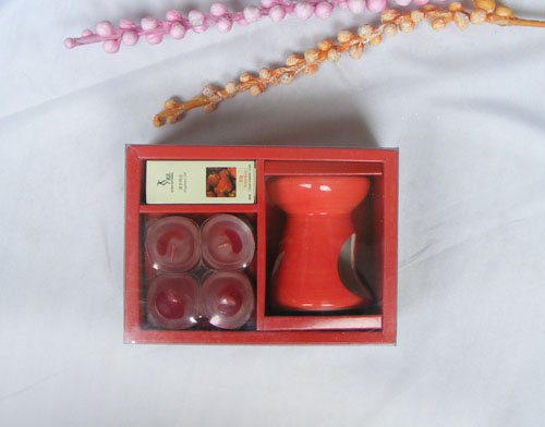 oil burner set with ceramic holder