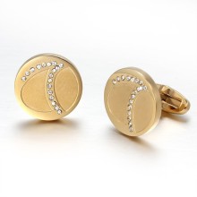 Fashion metal cufflink with cz cufflink jewelry