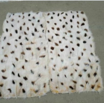 factory wholesale lynx printed Real white fox belly fur plate