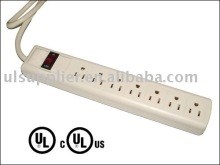 UL Listed 7 outlet horizonal power strip power bar power outlet