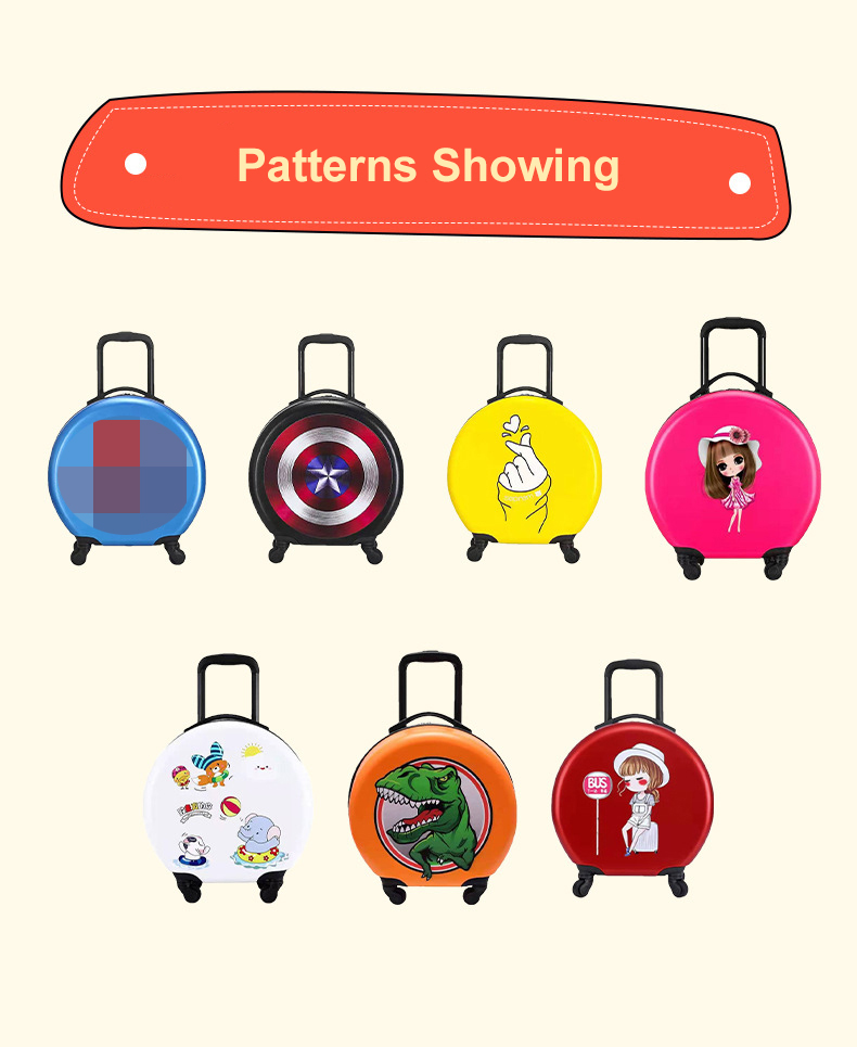 Hình dạng hình tròn trẻ em Túi xe đẩy 18 inch Round Shape Kids 18 Inch Trolley Bags