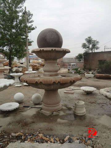 Garden granite ball fountain