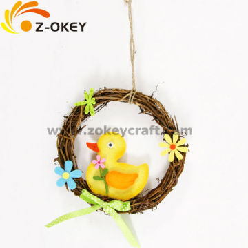 With Rubber Duck felt crafts wreath hanging decoration