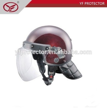 Anti Riot Anti Fog Military connected with ear .headphone and gas mask 3mm thickness visor Police PC Helmet