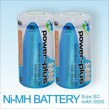 High Capacity Rechargeable Battery Nimh Sc 3500mah /1.2v