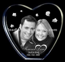 3D Engraving Laser Crystal Glass Block Wedding Gifts