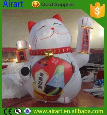 Huge custom inflatable lucky cat, inflatable plutus cat cartoon model