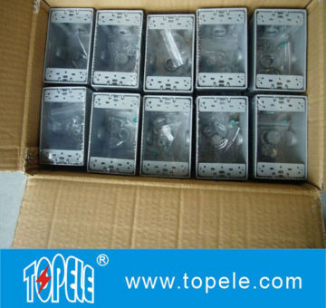 Die Cast Metal 2” Deep 3 Holes / 5 Holes Single Gang Weatherproof Electrical Boxes, Outlet Boxes