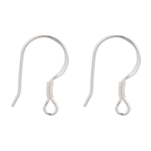 Pandahall 925 Sterling Silver French Earring Hooks - 15.5mm