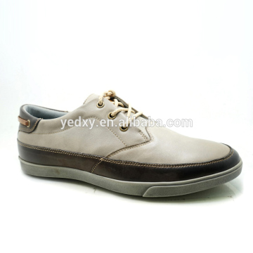 white grey boat shoes style men leather shoe for men