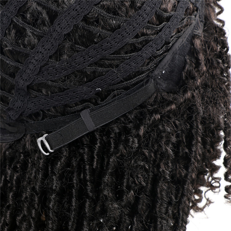 Short Dreadlock Wig 6inch Twisted Wigs for Black Women Faux Locs Afro Braids Crochet Hair Wig Synthetic Hair