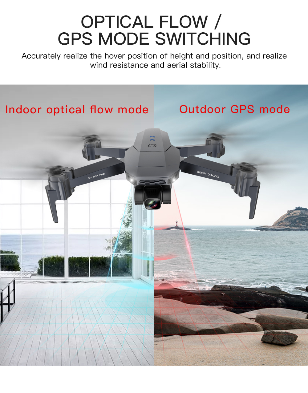 Professional GPS Drone with Camera Wide Angle 5G Wif GPS Quadcopter SG907 Pro Drone