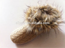 HOT sale! luxury fluffy fur unisex knit indoor memory foam ankle boots