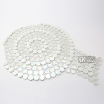 Glass mosaic tiles for the ground