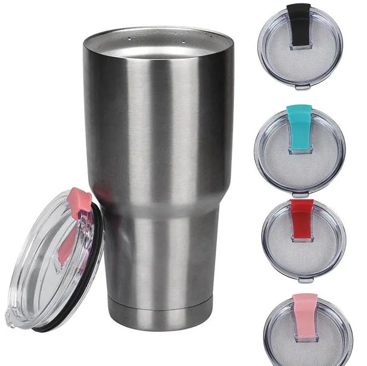Stainless Steel Regular Tumbler 30oz Double Wall Insulated Vacuum Car Tumbler Mug with Slid-Lid