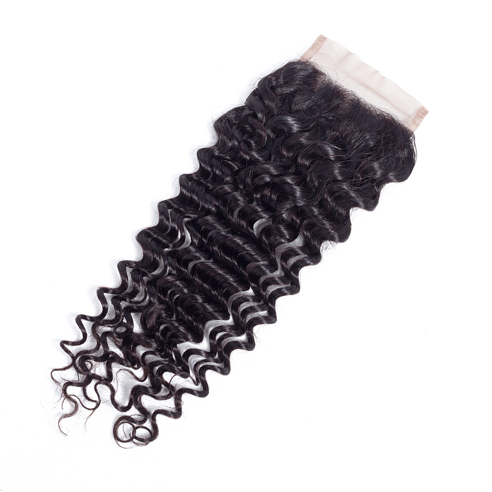 hot sale cheap virgin indian hair deep wave swiss human lace closure
